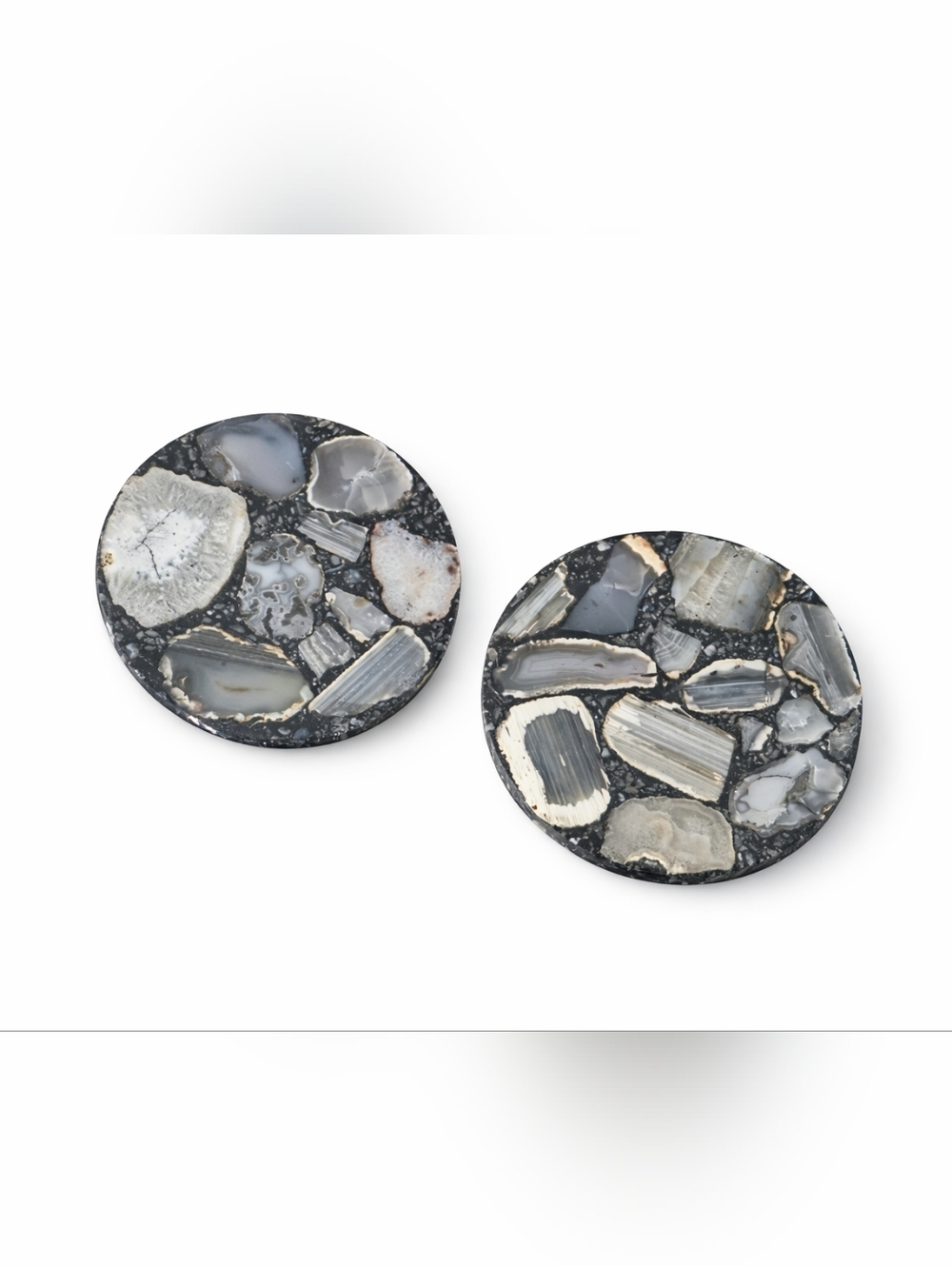 Agate Stone Trivet Hot Plate Set (2 Piece)